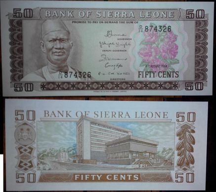 Sierra Leone	- 50 Cents 1984 - Pick 4e - aUNC
