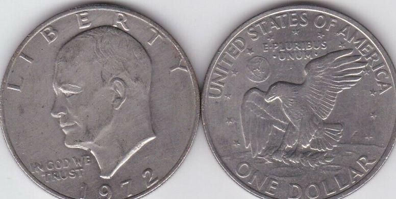 США - 1 Dollar 1972 - Эйзенхауэр / Eisenhower - XF