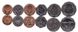 Мадагаскар - 3 шт х набор 6 монет 1 2 5 10 20 50 Ariary 1996 - 2016 - UNC