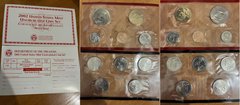 USA - set 10 coins 1 Cent 5 Cents 1 Dime 50 (1/2) Cents 1 Dollar + 25 Cents ( 5 pcs ) 2002 - D - Denver - Red - UNC