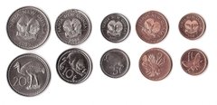 Папуа - Новая Гвинея - набор 5 монет 1 2 5 10 20 Toea 2004 - 2006 - UNC