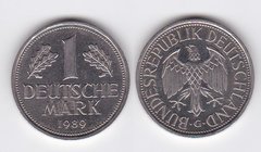 Germany - 1 Mark 1989 - G - aUNC / XF