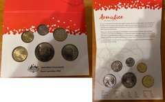 Австралия - Mint набор 6 монет 5 10 20 50 Cents 1 2 Dollars 2018 - in folder - UNC