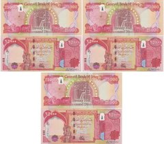 Ірак - 3 шт х 25000 Dinars 2020 - P. 102 - UNC