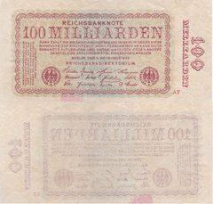 Німеччина - 100 Milliarden Mark 1923 - Ro. 130а, FZ: AT - VF+