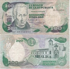 Колумбія - 200 Pesos Oro 1985 - P. 429b - serie 06350405 - VF