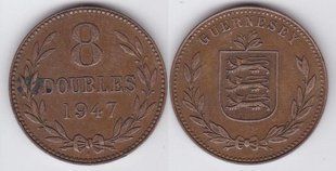 Guernsey - 8 Doubles 1947 - VF