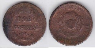 Peru - 2 Centavos 1878 - VF