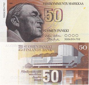 Финляндия - 50 Markkaa 1986 - P. 114a(24) - UNC
