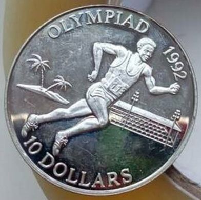 Соломонові острови / Соломони - 10 Dollars 1991 - Олімпіада 1992 - срібло - aUNC