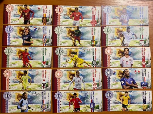 INTERNATIONAL WORLD CUP BANK - set of 32 banknotes 2022 - WC 2022 - Fantasy Note - UNC