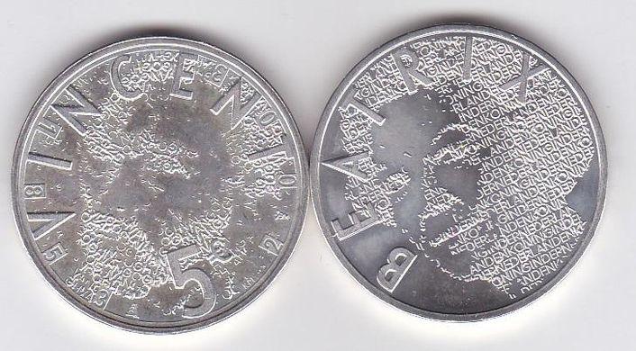Нідерланди - 5 Euro 2003 - 150-та річниця - Народження Вінсента ван Гога - срібло comm. - UNC