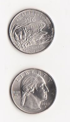 США - 5 шт х 1/4 ( Quarter ) Dollar ( 25 Cents ) 2023 - P - Эдит Канакаоле / Edith Kanaka'ole - Американские женщины - UNC