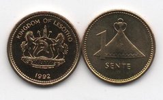 Lesotho - 1 Sente 1992 - UNC