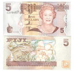 Фиджи - 5 Dollars 2007 - Pick 110 - Queen Elizabeth ll - UNC
