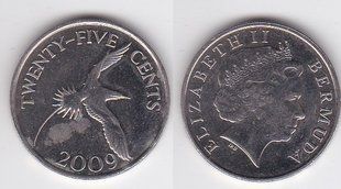 Бермудские острова / Бермуды - 25 Cents 2009 - VF