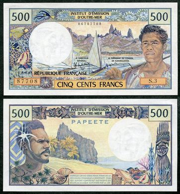 Таити - 500 Francs 1985 - Pick 25d - Papeete - aUNC / UNC