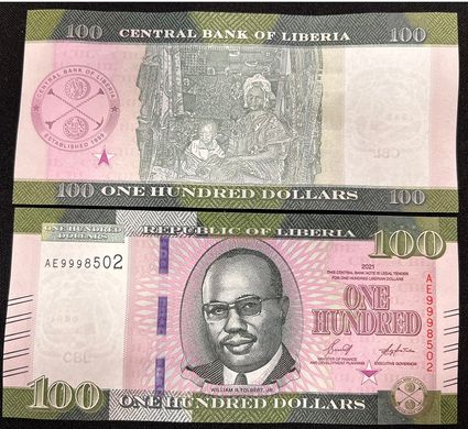 Liberia - 5 pcs x 100 Dollars 2021 - UNC