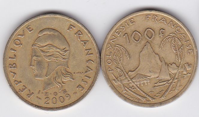 Французька Полінезія - 100 Francs 2009 - VF