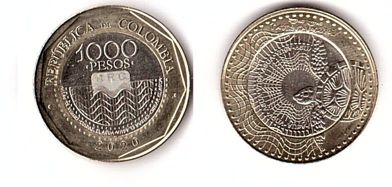 Колумбия - 5 шт х 1000 Pesos 2020 - UNC