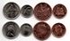 Фолклендские острова / Фолкленды - 5 шт х набор 4 монет 1 2 5 10 Pence 1998 - 2011 - aUNC / UNC