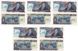 Argentina - 5 pcs х 10 Australes on 10000 Pesos 1985 - (ovp) P. 322c - UNC