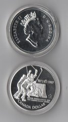 Canada - 1 Dollar 1997 - 25th anniversary Superseries Canada - USSR hockey - silver - in a capsule  - aUNC / UNC