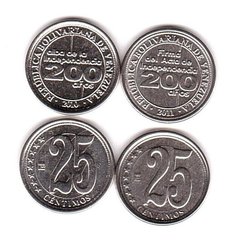 Венесуела - набір 2 монети 25 Centimos 2010 - 2011 - comm. - UNC