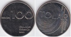 Словенія - 100 Tolarjev 2001 - aUNC / XF+