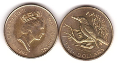 Новая Зеландия - 2 Dollars 1993 - aUNC