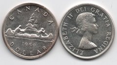 Канада - 1 Dollar 1959 - срібло 0.800 - aUNC / XF+
