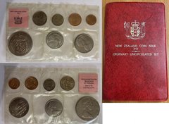 Новая Зеландия - Mint набор 7 монет 1 2 5 10 20 50 Cents 1 Dollar 1971 - в книжечке - aUNC / XF+