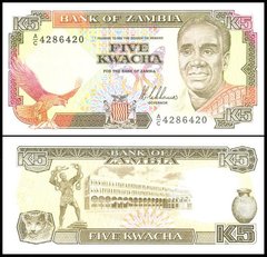 Zambia - 5 Kwacha 1989 - P. 30a - UNC