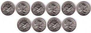 США - 5 шт х 1 Dime (10 Cents) 2026-D - 250 років незалежності США - UNC