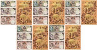 Thailand - 5 pcs х 16 B / 1 - 5 - 10 Baht 2007 - without booklet - UNC