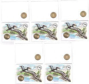Fantasy - Bioco - 5 шт х 5 Dollars 2021 Osteodontornis - in folder - UNC