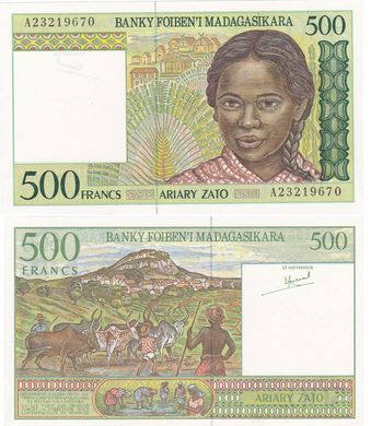 Мадагаскар - 500 Francs 1994 - P. 75a - UNC