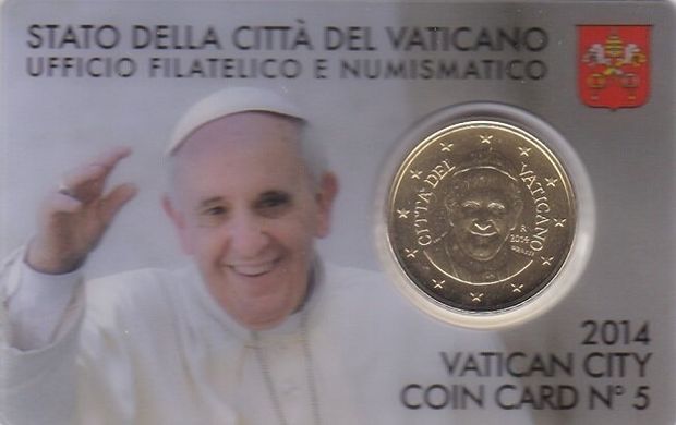 Ватикан - 50 Cent 2014 - in folder - UNC