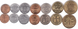 Исландия - 5 шт х набор 7 монет 1 10 10 25 50 Aurar 1 1 Krona 1965 - 1981 - aUNC / XF