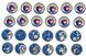 Fantasy - Tuamotu - 5 pcs x set 12 coins x 3 Francs 2020 - Zodiac signs - UNC