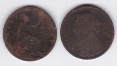 Великобритания - 1/2 Penny 1891 - F