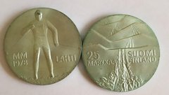 Finland - 25 Markkaa 1978 - Winter Games in Lahti - silver - VF