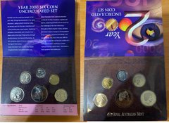 Австралия - Mint набор 6 монет 5 10 20 50 Cents 1 2 Dollars 2000 - in folder - UNC