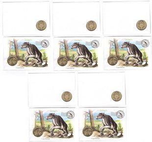 Fantasy - Bioco - 5 шт х 5 Dollars 2021 - Challcotheriidae - in folder - UNC