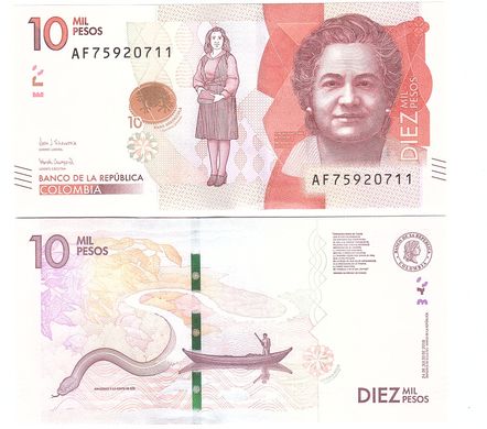 Colombia - 10000 Pesos 2018 - P. 460 - 24.07.2018 - UNC