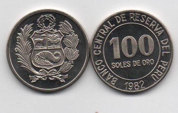 Перу - 5 шт x 100 Soles de Oro 1982 - UNC