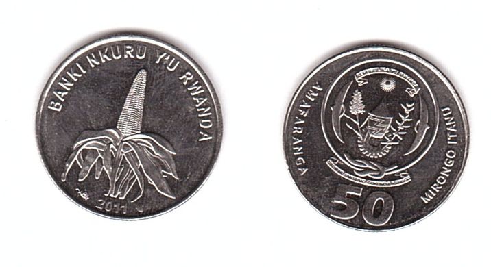 Руанда - 5 шт х 50 Francs 2011 - UNC