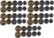 India - 5 pcs x set 5 coins 50 Paise 1 2 5 10 Rupees 2011 - aUNC