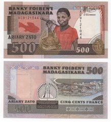 Мадагаскар - 500 Francs 1988 - 1993 - P. 71a - UNC