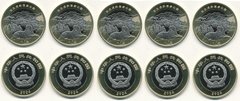 Китай - 5 шт х 10 Yuan 2024 - Национальные парки Тигр Леопард - UNC